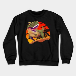 Surfing time dinosaur Crewneck Sweatshirt